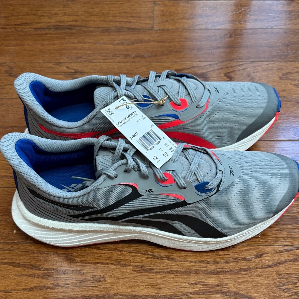 Reebok Men’s Gray and Pink Athletic Shoes - Picture 2 of 3